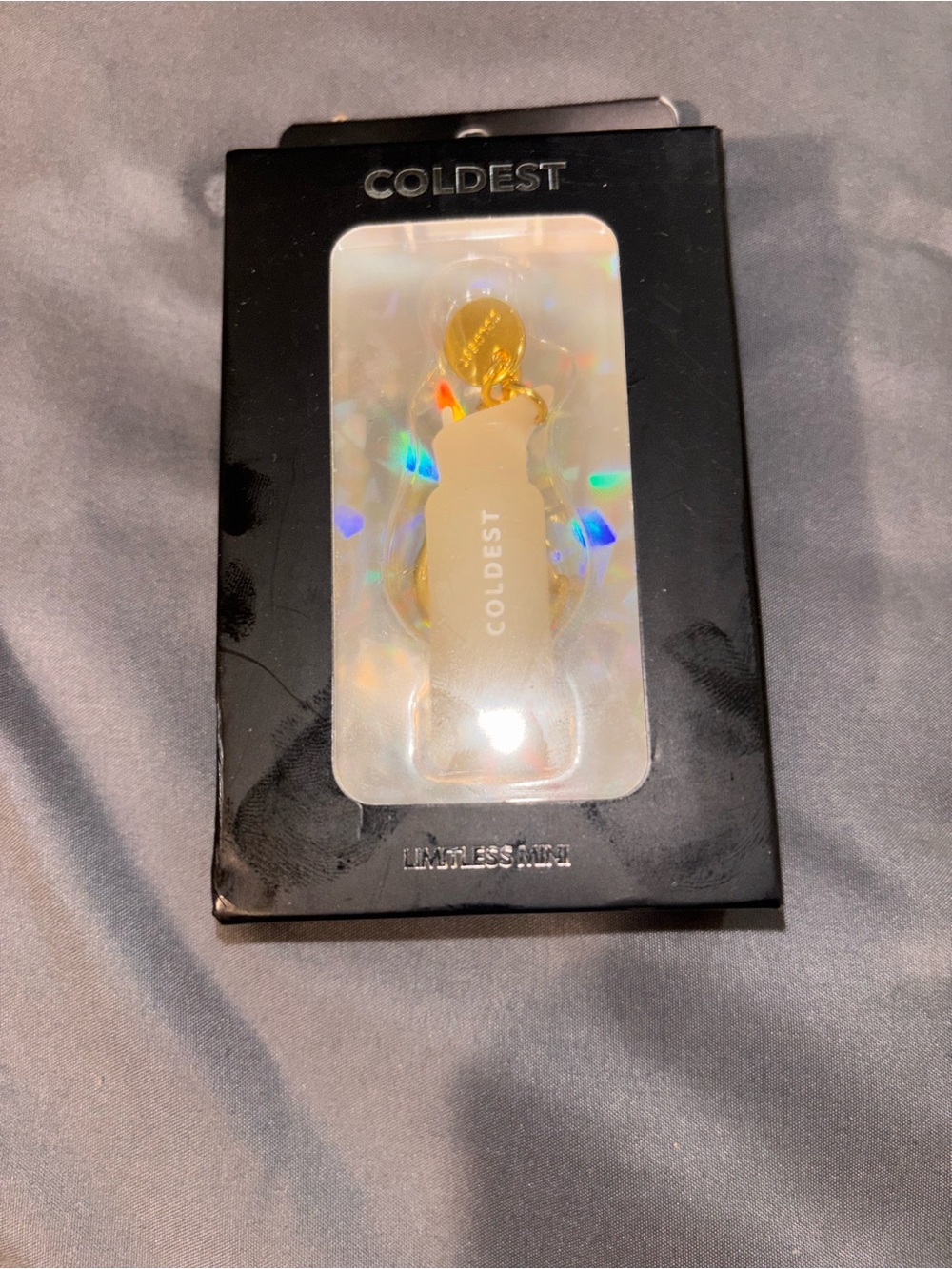 Coldest Gold and White Phone Charm Keychain